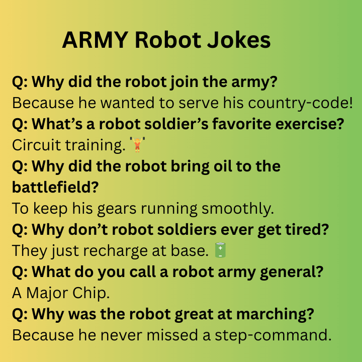 ARMY Robot Jokes