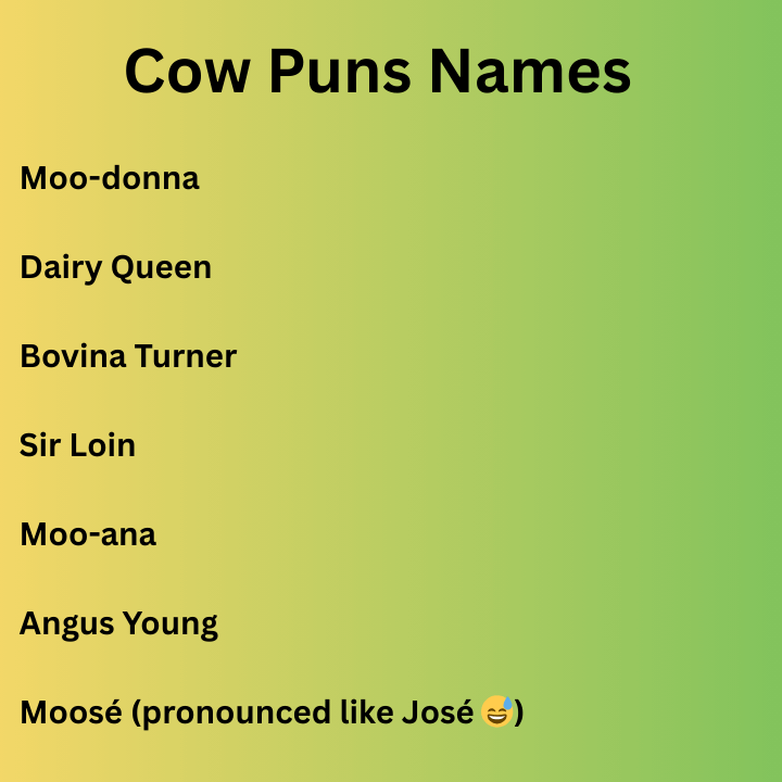 Cow Puns Names