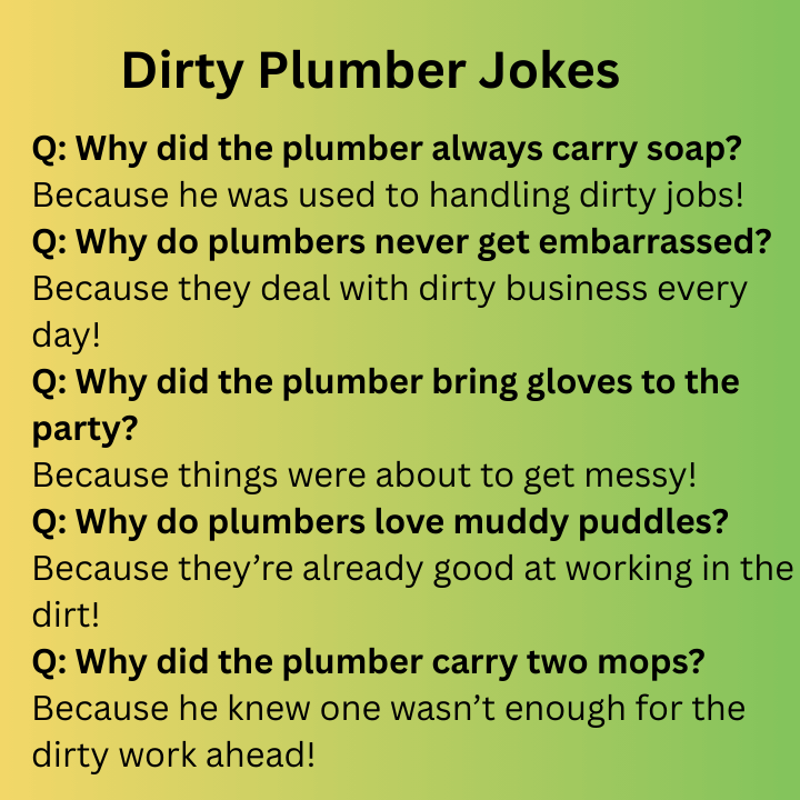 Dirty Plumber Jokes