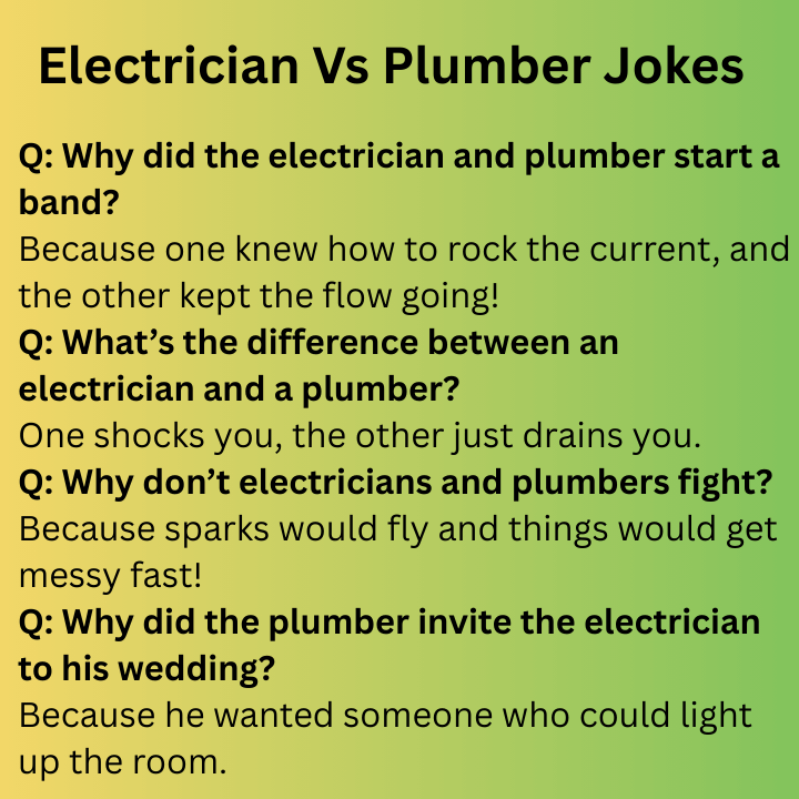 Electrician Vs Plumber Jokes