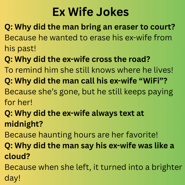 Ex Wife Jokes