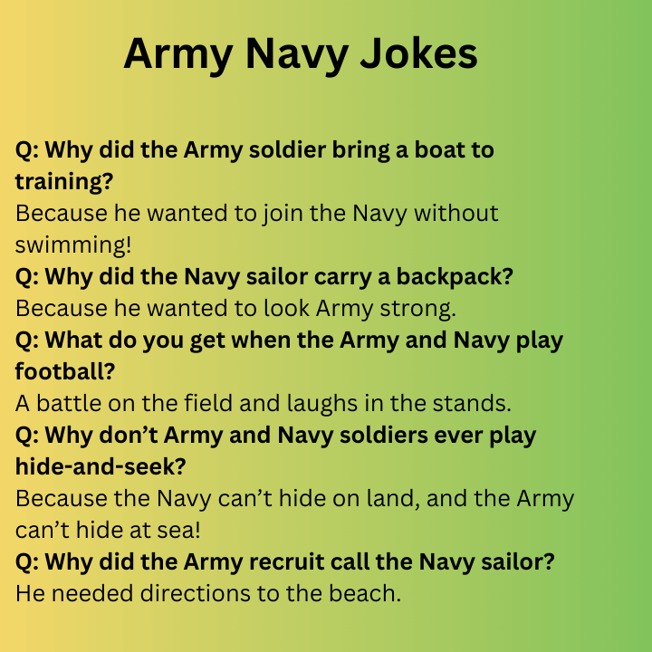 ARMY NAVY JOKES