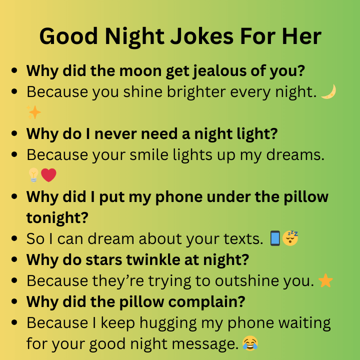 Good Night Jokes For Her