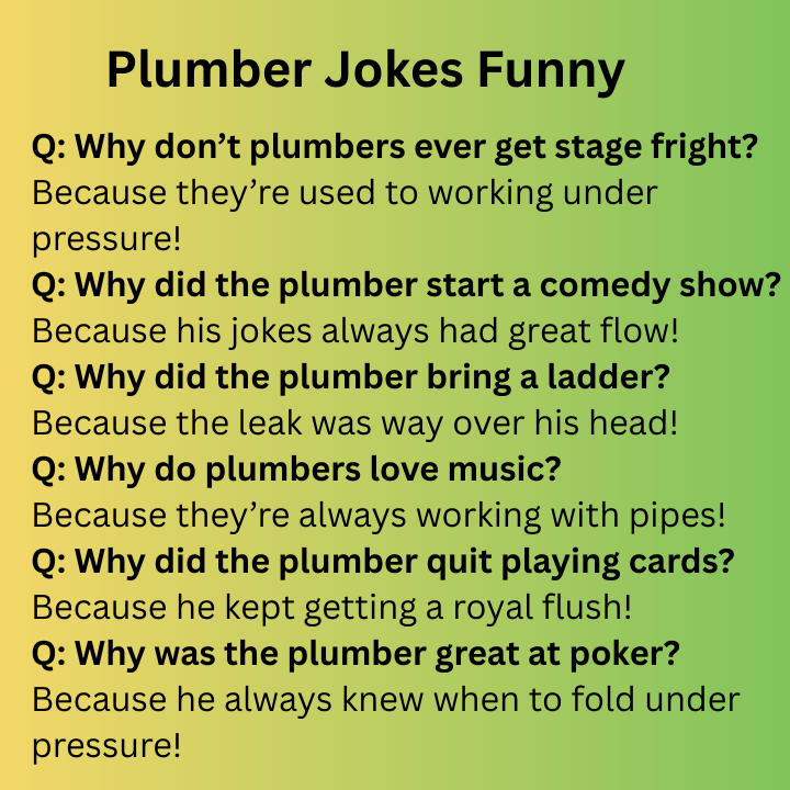 Plumber Jokes Funny