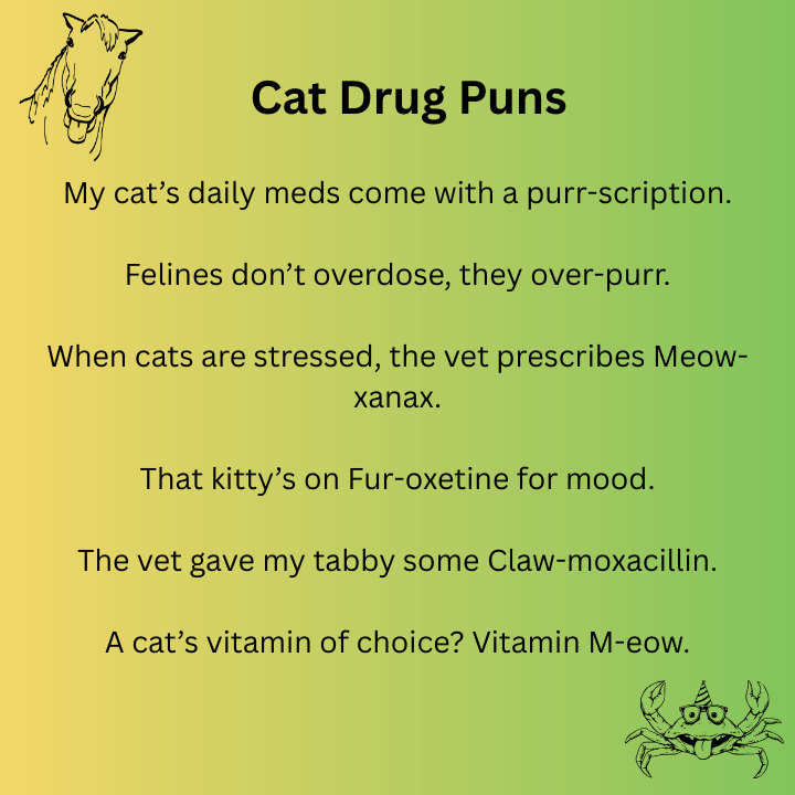 Cat Drug Puns