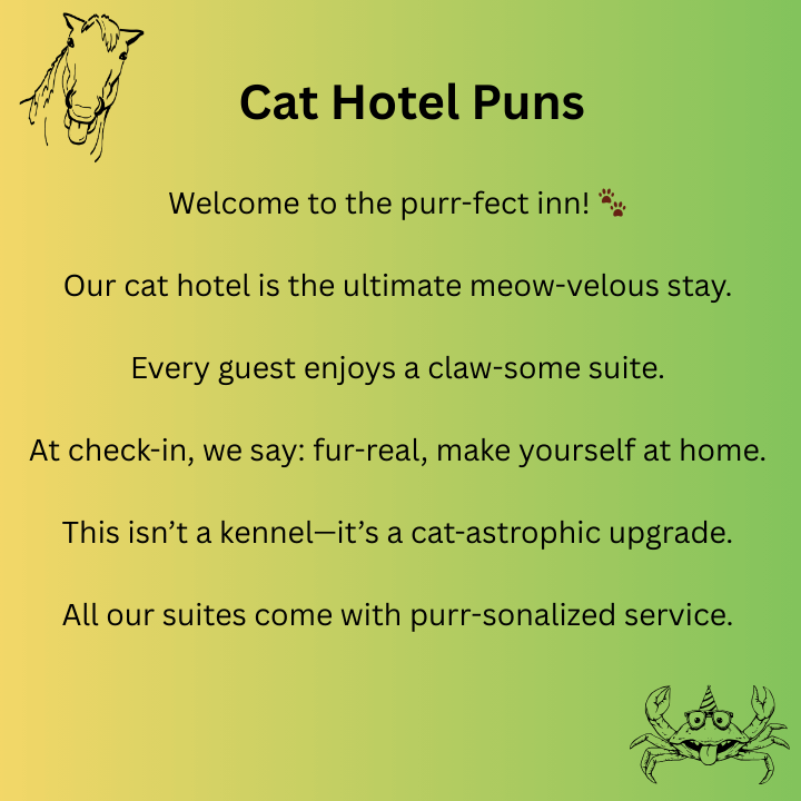 Cat Hotel Puns