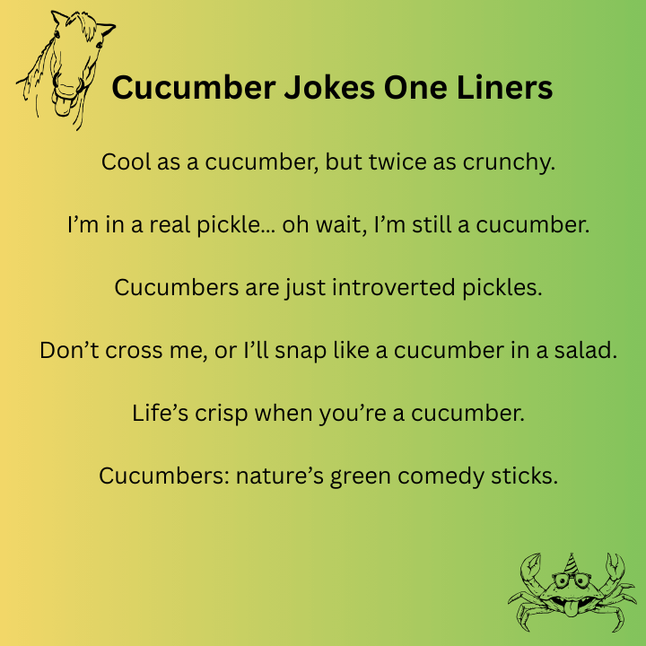 Cucumber Jokes One Liners 