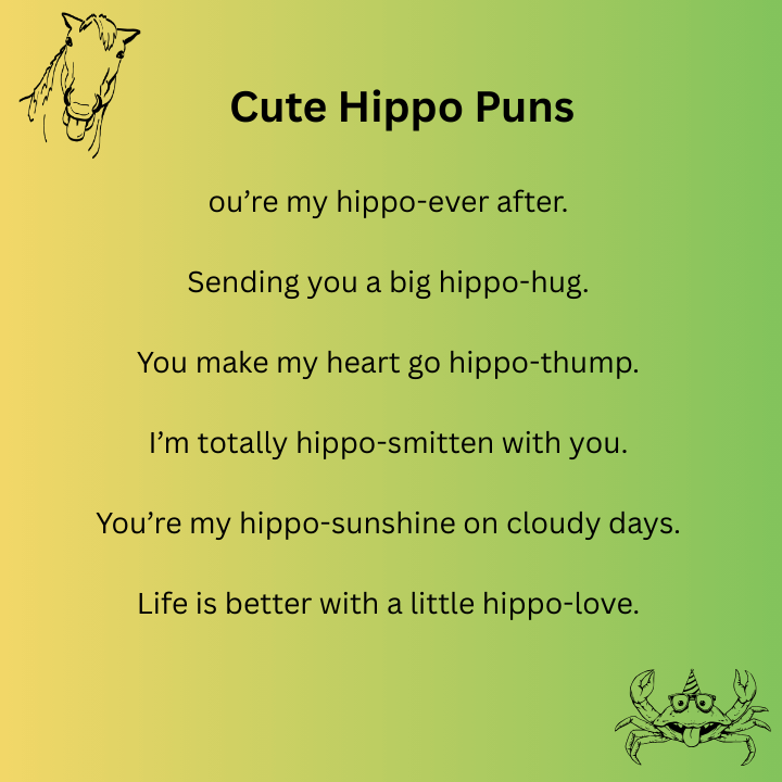 Cute Hippo Puns