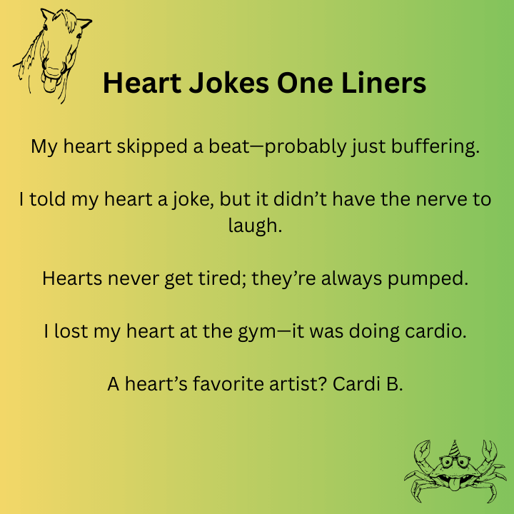 
Heart Jokes One Liners