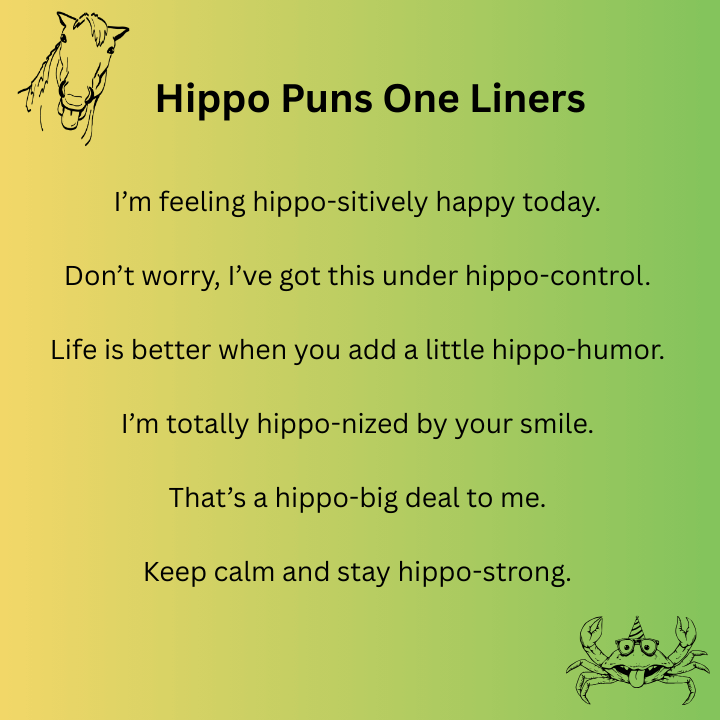 Hippo Puns One Liners