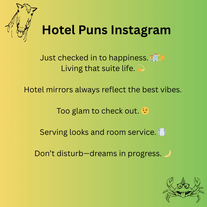 Hotel Puns Instagram