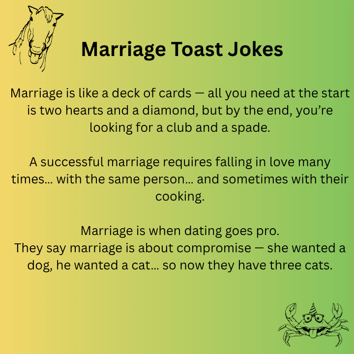 Marriage Toast Jokes