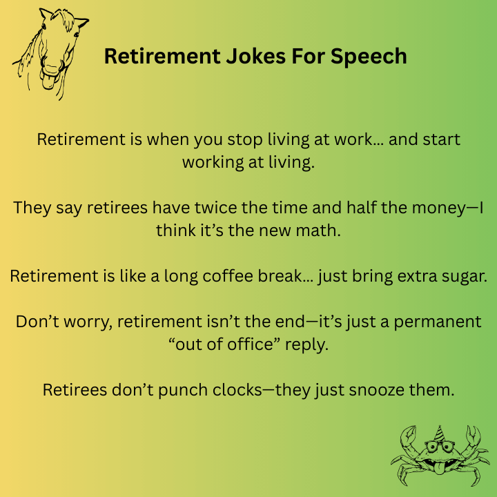 Retirement Jokes For Speech