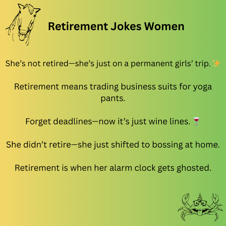 Retirement Jokes Women 