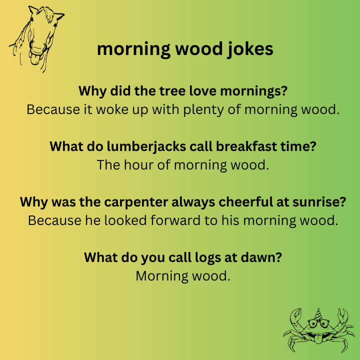 morning wood jokes 