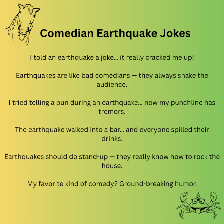 Comedian Earthquake Jokes 