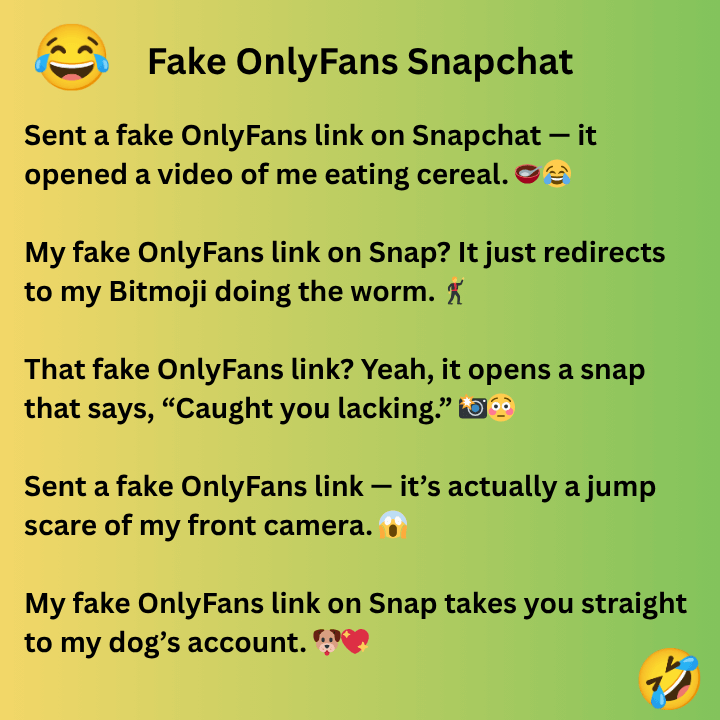 Fake OnlyFans Link Joke Snapchat