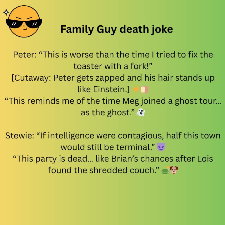 Family Guy death joke