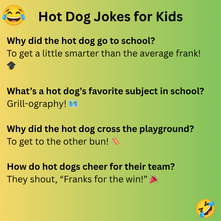 Hot Dog Jokes for Kids
