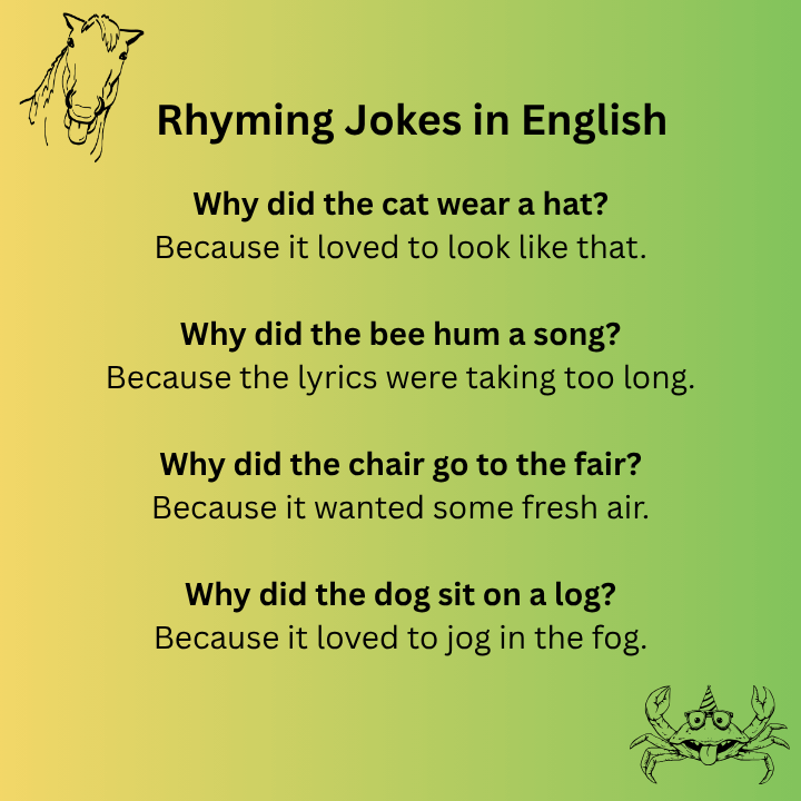 Rhyming Jokes in English
