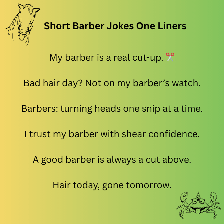 Short Barber Jokes One Liners