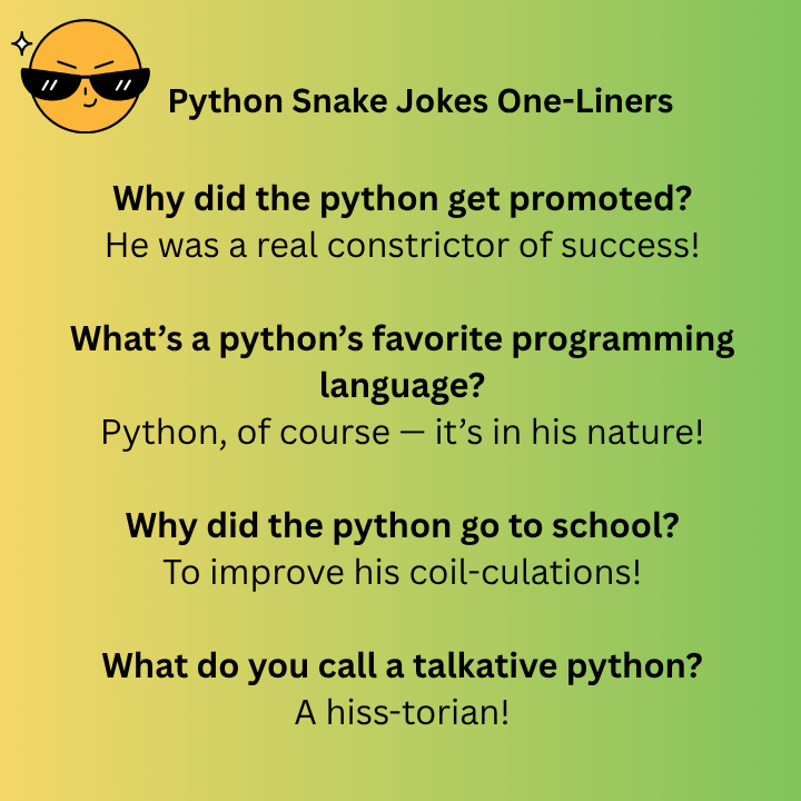 Short Snake Jokes One-Liners