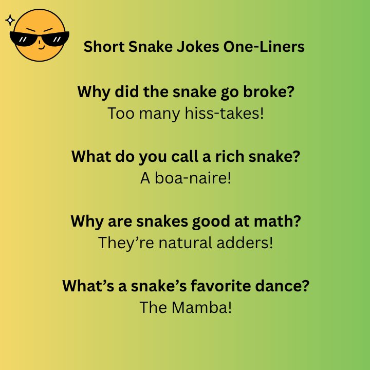 Short Snake Jokes One-Liners
