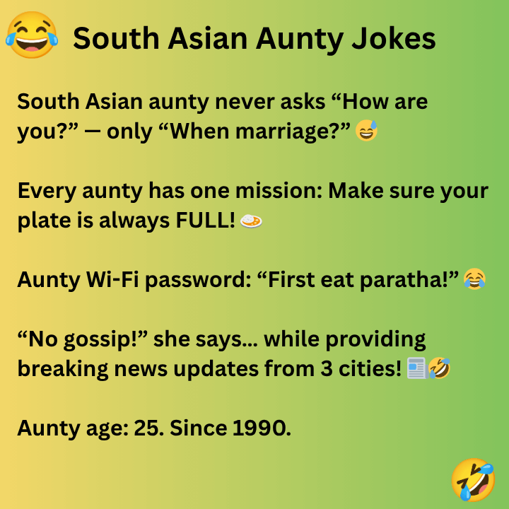 South Asian Aunty Jokes