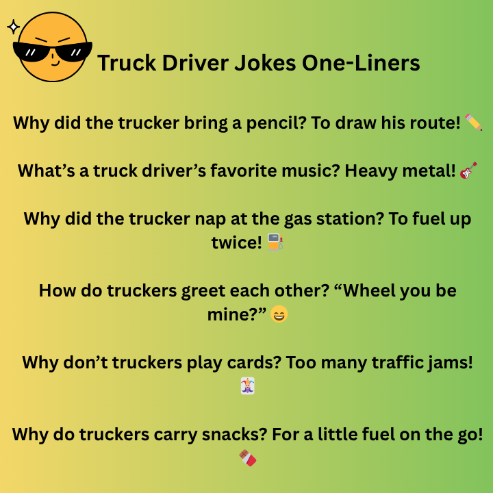 Truck Driver Jokes One-Liners