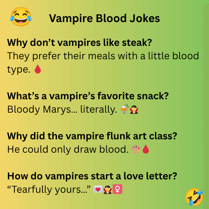Vampire Blood Jokes 
