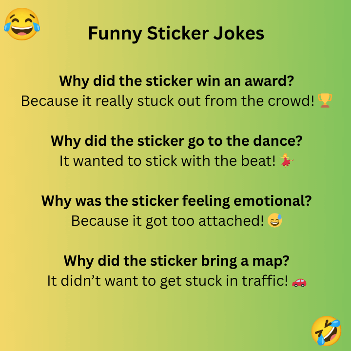 Funny Sticker Jokes