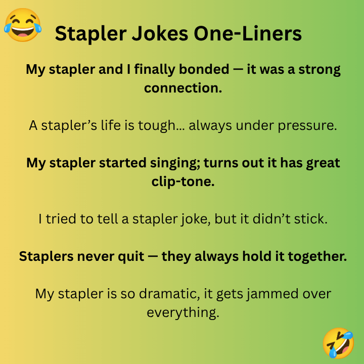 Stapler Jokes One-Liners