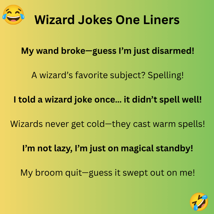 Wizard Jokes One Liners