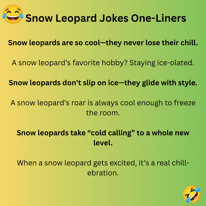 Snow Leopard Jokes One-Liners