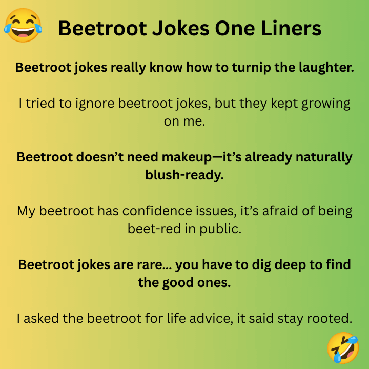 Beetroot Jokes One Liners 
