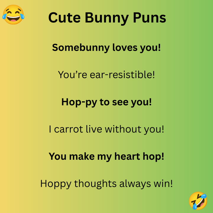 Cute Bunny Puns