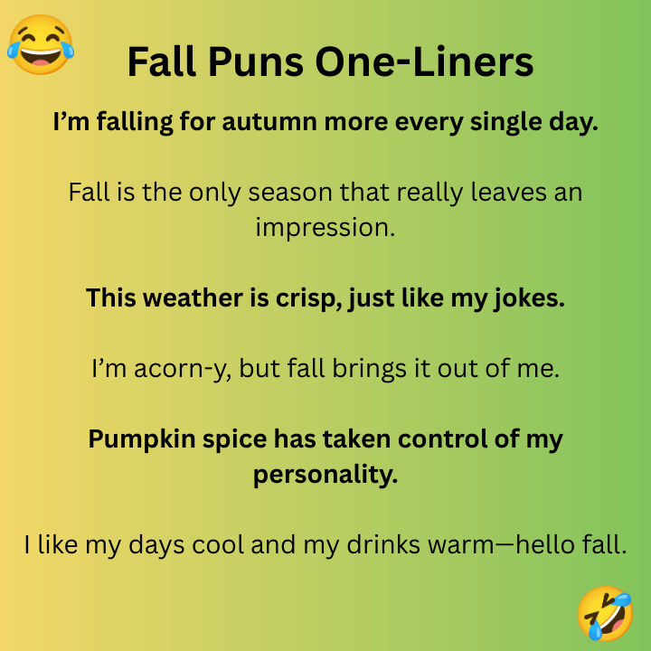 Fall Puns One-Liners 