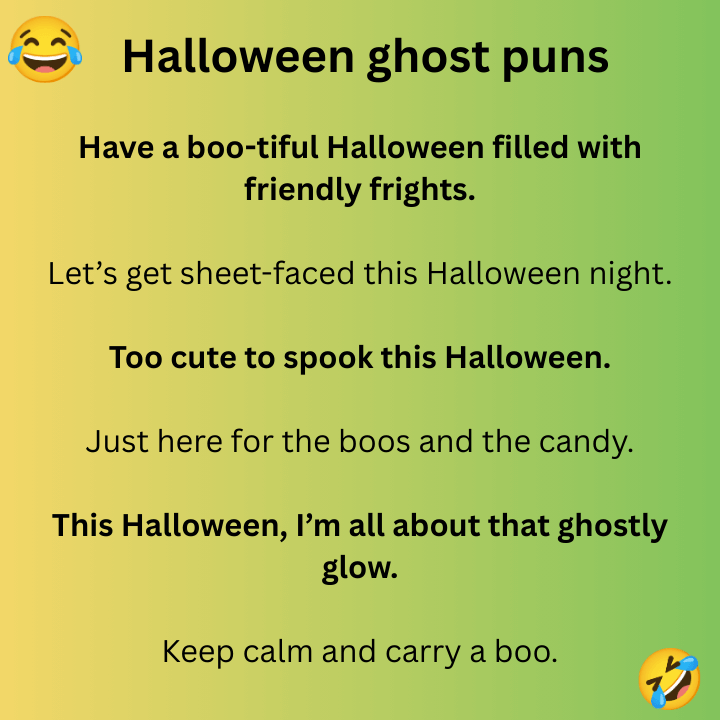 Halloween ghost puns