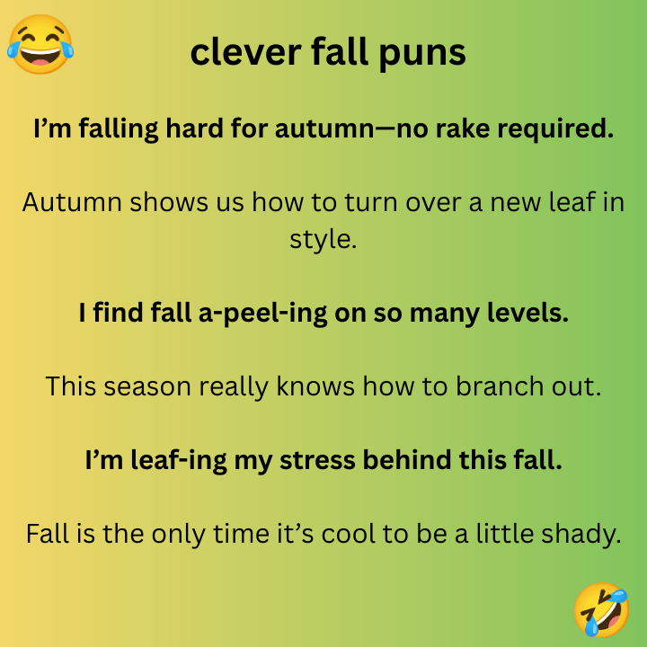 clever fall puns 