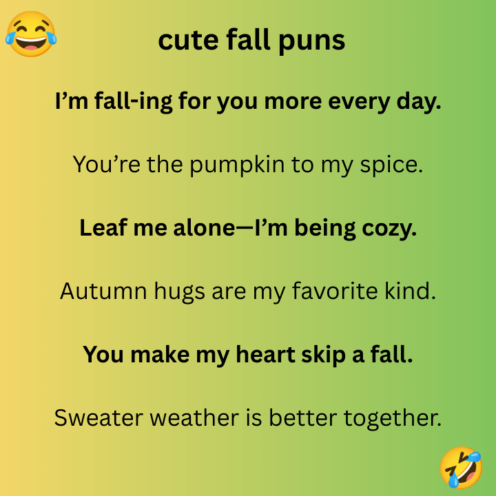 cute fall puns