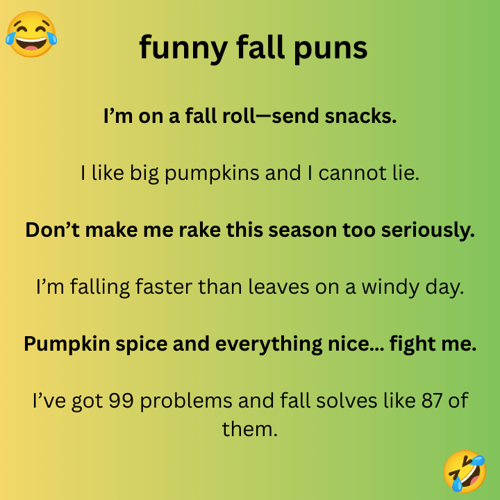 funny fall puns