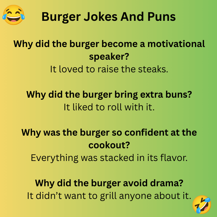 Burger Jokes And Puns