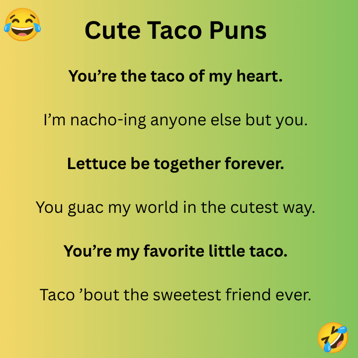 Cute Taco Puns