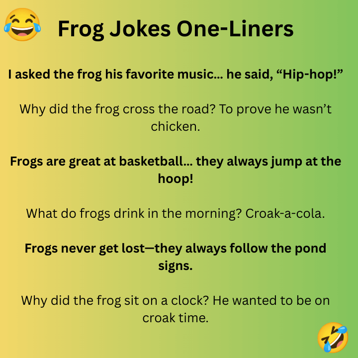 Frog Jokes One-Liners 