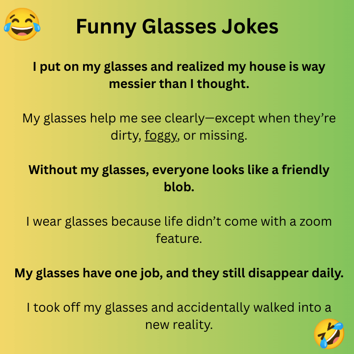 Funny Glasses Jokes 