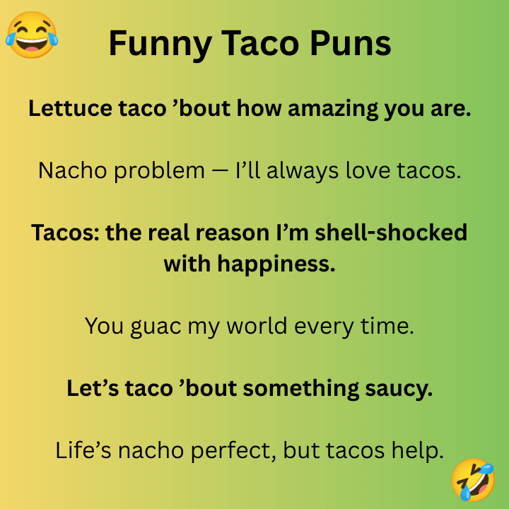 Funny Taco Puns
