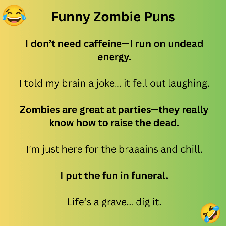 Funny Zombie Puns 