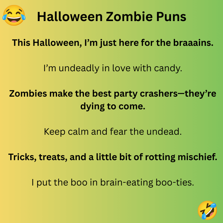 Halloween Zombie Puns 
