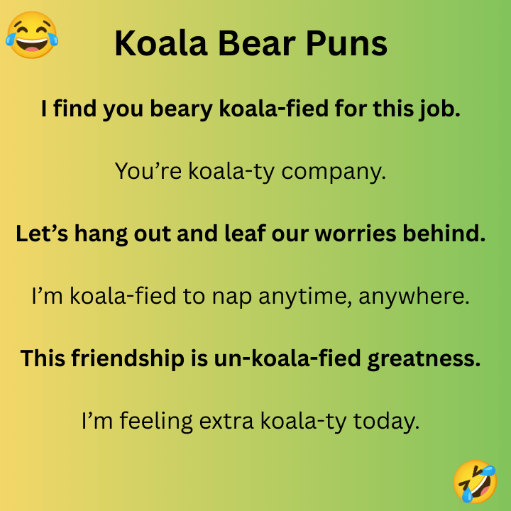 Koala Bear Puns