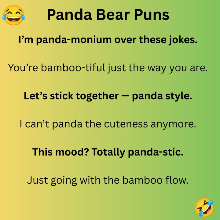 Panda Bear Puns